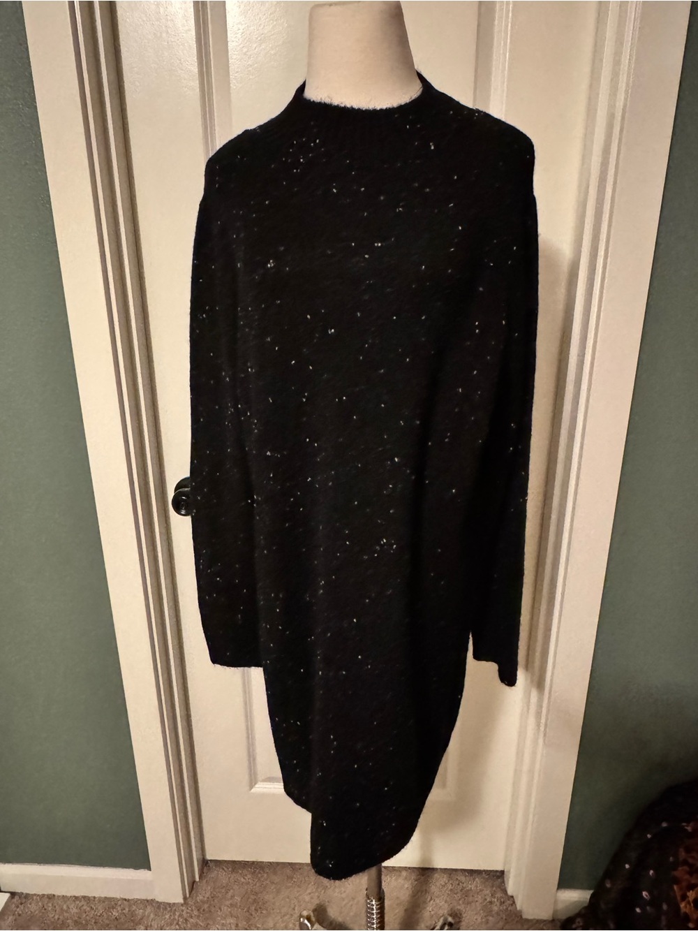 Francesca's Collections Black Sweater dressLong Sleeve Knit Dress